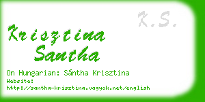 krisztina santha business card